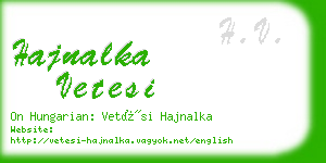 hajnalka vetesi business card